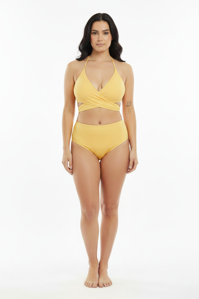 Low Key Lemon Wrap Bikini