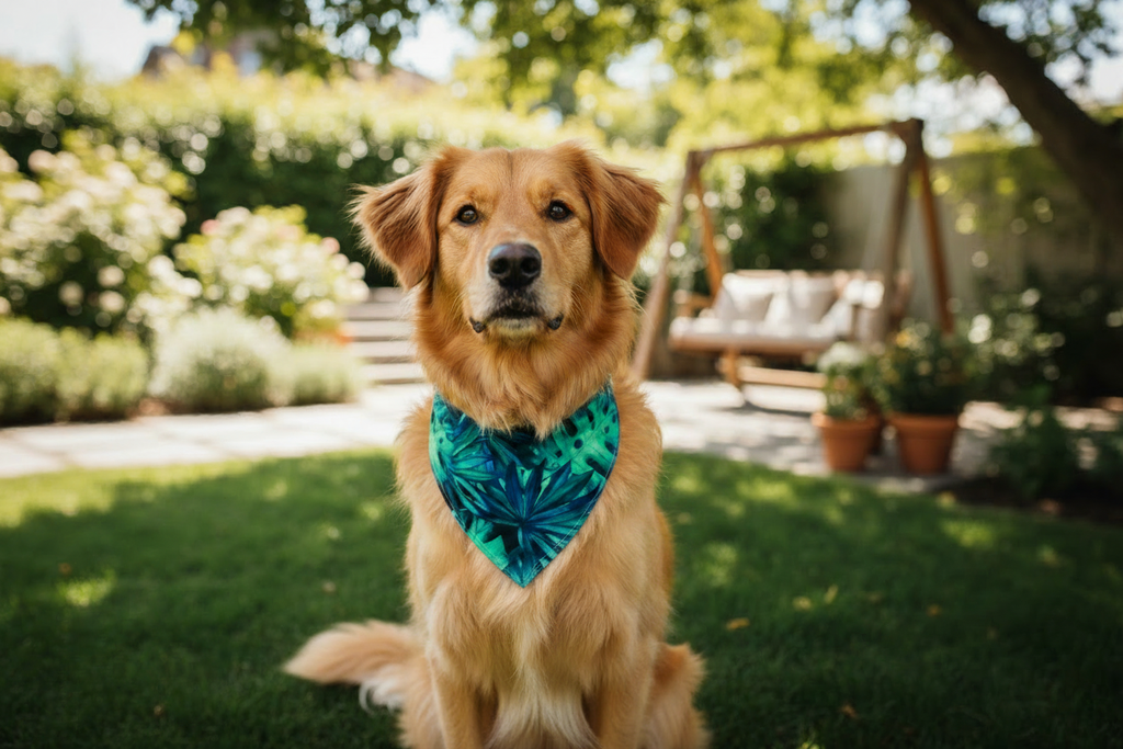 Monstera dog bandana