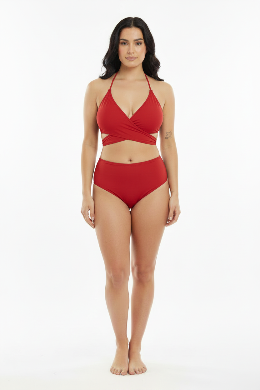 Red Wrap Bikini